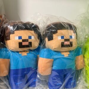 Minecraft Steve 16-in Scale Jumbo Plush Figure, Pixelated Design